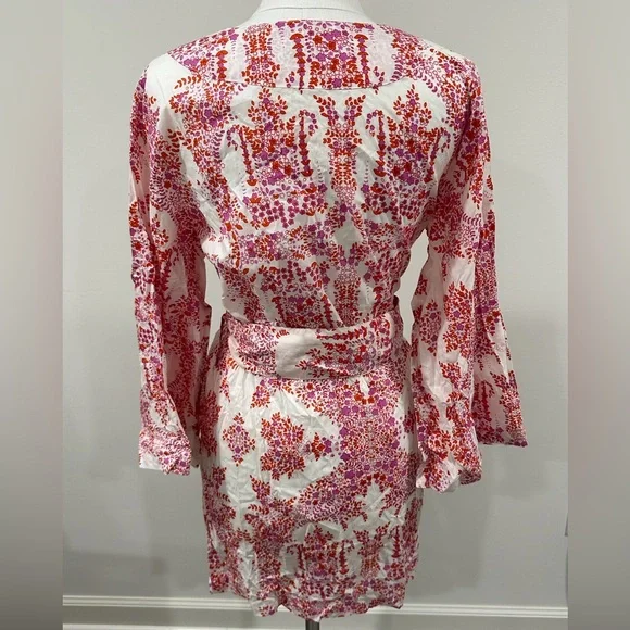 Anthropologie Plum Pretty Sugar Bridal Robe Red/Purple Floral - NIP - Picture 3 of 8